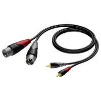 Procab CLA701/3- Аудиокабель 2х XLR 3-pin (вилка) – 2хRCA (вилка)