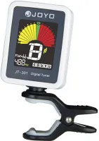 JOYO JT-301 White тюнер-прищепка хроматический, гитара, бас, скрипка, укулеле, цветной дисплей