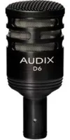 Audix d6  инструментальный динамический микрофон для бас-барабана,