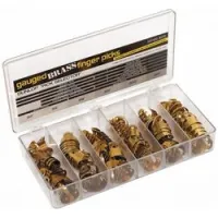 Dunlop 3070 brass fingerpick display  коробка с когтями, 013,015,018,020,0225,025 - 20 шт, 120 шт