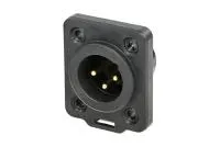 Neutrik NC3MDX-TOP Разъем XLR панельный, 3 контакта, штекер, влагозащищенный IP65 and UL50E