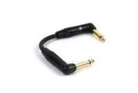 Aurasonics gpc15 - патч для коммутации гитарных эффект-педалей с угловыми разъёмами jack ts 6,3мм, длина 15 см. сечение проводника - 24awg, 0.22мм². чёрный цвет.