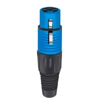 Taverlab D1039F-Blue - Разъём 3PIN XLR мама, пластик, синий