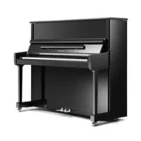 Ritmuller rs125(a111)  пианино, 125 см, цвет чёрный, полированное, серебряная фурнитура, premium