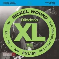 D`addario exl-165  струны для бас-гитары nickel wound, 45-105, regular light/ medium