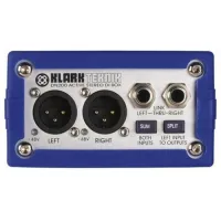 KLARK TEKNIK DN200 двухканальный активный Di-box с трансформаторной развязкой, параллельные входы RCA, TRS Jack и XLR, выходы XLR