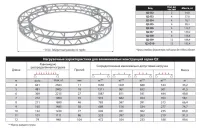 ИМЛАЙТ Q2-D2 Круг квадратной конфигурации диаметром 2м, 350x350мм, d50x3 \ d16x2мм. Крепежный размер 230х230мм, М10. Рисунок перемычек зеркальный. Два сегмента.