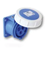 PCE Розетка встраиваемая 16А/230V/1P+N+E/IP67, фланец 55x55 3132-6f5
