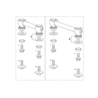 TAMA MTL60BN LUG FOR S.L.P. w/RUBBER PLATE BLACK NICKEL лаг c резиновыми прокладками для 6'-7' барабанов S.L.P., цвет - чёрный