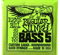 ERNIE BALL 2836- струны для  5-ти струнной бас гитары серии Slincky round wound bass,