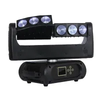 STAGE4 SIX WINGS 10RGBW  Эффектная поворотная «голова» BEAM. Источник света  6 LED x 10w RGBW 4in1 CREE, независимое вращение 2-х секций «головы» по 3 луча, освещенность: R-2900lux/2.5m <br>  G-5300lux/2.5m <br>  B-1160lux/2.5m<br>  W-7600lux/2.5m - , RGB