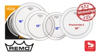 REMO PP-0312-PS PINSTRIPE + POWERSTROKE 3 - набор пластиков Pinstripe Clear 12",13",16", Powerstroke Coated 14"