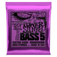 Ernie Ball 2821 струны для 5-струнной бас-гитары Nickel Wound Bass Power Slinky 5 (50-70-85-105-135)