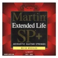 Martin 41MSPLUS3100  струны для акустической гитары 12-54, бронза 80/20, полимерное покрытие