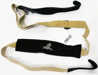 Ukulele strap Magma MPU04D - Ремень для укулеле из тканого полипропилена с кожаной подкладкой и крючками с двух сторон. Цвет бежевый