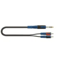 QUIK LOK RKSA120-2 компонентный кабель, пластиковые разъёмы Stereo Jack Male x 2 RCA male, 2 м