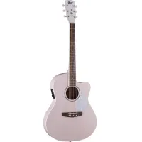 Cort jade classic-ppop  электроакустическая гитара, форма фолк, цвет розовый