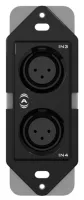 unXP2I /    Планка входов для настенной панели, 2 XLR-F (с 3-gang панелью Decora / ATTERO TECH