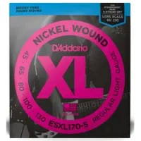 D`addario esxl170-5  струны для 5ти струнной безголовой бас гитары серии double ball end, 45-130