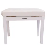 ROCKDALE RHAPSODY 130 WHITE (ДЕМО) деревянная банкетка с регулировкой высоты от 47 до 56см, размер сиденья 55x33 см, цвет белый