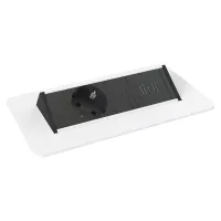 Kondator 935-F100W- Встраиваемая розеточная станция серии Axessline с 1 розеткой и 2xUSB, белая