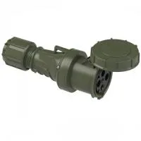 234-6u PCE Розетка каб 63А/400V/3P+E/IP67 цвет бронзово-зеленый 234-6.u