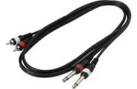 Rockcable rcl 20932 d4  шнур 2 х джек - 2 х rca 1.5 м