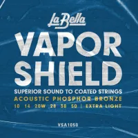 VSA1050 Vapor Shield Комплект струн для акустической гитары, фосф.бронза, 10-50, La Bella