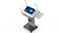Интерактивная трибуна Wize Pro [WSP-22SL] диагональ 21.5", угол наклона монитора 0-70 градусов, встроенный ПК i5-10Gen, кардиоидный микрофон 48см 40Гц-16КГц, высота трибуны 101-113.4 см, входы USB 3.0*2, RJ45, выходы HDMI*2, XLR*2, audio*2, OC Windows