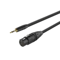 ROXTONE GPTC090/1,5 Аудиокабель , D:5,5mm., 2x0,22mm2, Экр.:100%, (3,5mm Stereo Jack - 3P XLR (F)), 1.5м