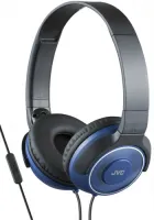 Headphones with mic JVC HA-SR225-A - Monitor headphones with 30 mm driver and build-in microphone for iPhone, iPad and Android. Blue color.