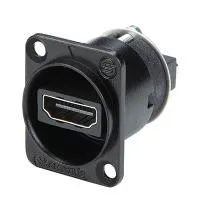 SAHDMI-W-B Панельный проходной коннектор HDMI 1.3., тип монтажа «D», черный корпус, Seetronic