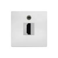 ABL 2T0110HA- Сдвоенный модуль подключения IMP с разъемами 1xHDMI и 1x проходной miniJack 3,5 мм, белый