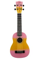 Kaimana UK-21 ORL Укулеле сопрано, цвет жёлто-розовый
