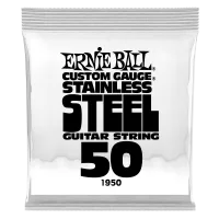 Ernie Ball 1950  струна одиночная для электрогитары, Серия Stainless Steel, Калибр: 50, Сердцевина: шестигранник; сталь, покрытая оловом, Обмотка: