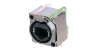 Neutrik NE8FBH-LED панельный разъем RJ45 гнездо, горизонт. установка в ПП, тип-B 2 светодиода для ин