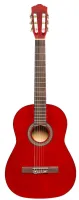 STAGG SCL50-RED - классическая гитара, размер 4/4, верхняя дека, задняя дека и обечайка: липа, гриф: клён, с анкерным стержнем, накладка: пау ферро, цвет красный