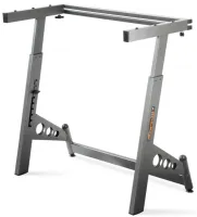 ATHLETIC KB-S antracyt - Профессиональная усиленная стойка для клавишных, покрытие антрацит, двухуровневая, регулировка по высоте: 68-92 см, нагрузка до 90 кг
