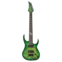Solar guitars s1.7ahlb  7-струнная электрогитара, цвет зеленый берст