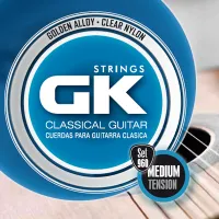 Classical guitar string set GK 960 - Classical guitar string set for education. Cast transparent nylon trebles, golden wound basses.