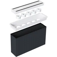 Kondator 935-K510W- Розеточный блок для 5 розеток с отверстиями под кабель серии Powerdot, белый