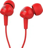 JBL C100SIU RED проводная стерео гарнитура с наушниками-затычками, цвет - красный