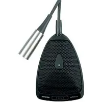 Плоский (поверхностный) конденсаторный кардиоидный микрофон shure mx393/c с программируемым переключателем и кабелем (3м), разъемом мини 3-pin  xlr , черный