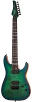 SCHECTER C-7 PRO AQB -  7 струнная электрогитара, 24 лада, корпус: красное дерево, гриф: клён, 3 куска, накладка: венге, крепление на болтах, звукосниматели: HH, Schecter Diamond Decimator, регулировки: громкость, тон, 3х позиционный переключатель, цвет A