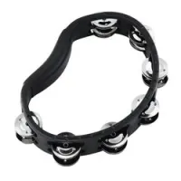 Meinl htmt1bk  тамбурин пластиковый двухрядный, без мембраны, сталь, цвет черный