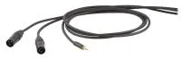 DIE HARD DHS595LU18 - аудио кабель, 2х xlr (m) - mini-jack (stereo), длина: 1.8 метра