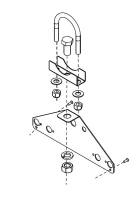 ETC N3GA-HBU Gateway Hanging Bracket Kit (with U-bolt) Монтажный комплект для размещения преобразователя ETC серии Response 4-port Gateway в подвесе. В комплекте с U-образным хомутом для подвеса на трубу. Преобразователь поставляется отдельно.