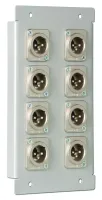 ИМЛАЙТ BRW-1-1 Панель для монтажной коробки BRW-1, вилка Amphenol XLR-3 pin - 8 шт.