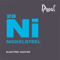 Electric guitar string set Dogal RW155C - Nickel-plated steel tops and stainless steel wound basses with hexagonal core. Medium tension, thickness .010-.046 inch.
