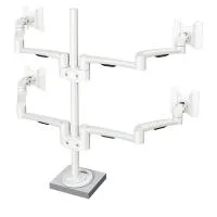FORMING FUNCTION 4181503001- Настольный шарнирный кронштейн серии OSLO для 4 мониторов (2x2), макс. нагрузка 36 кг, струбцина, белый